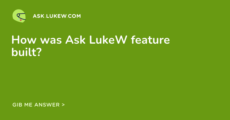 向 LukeW 询问技术栈问题