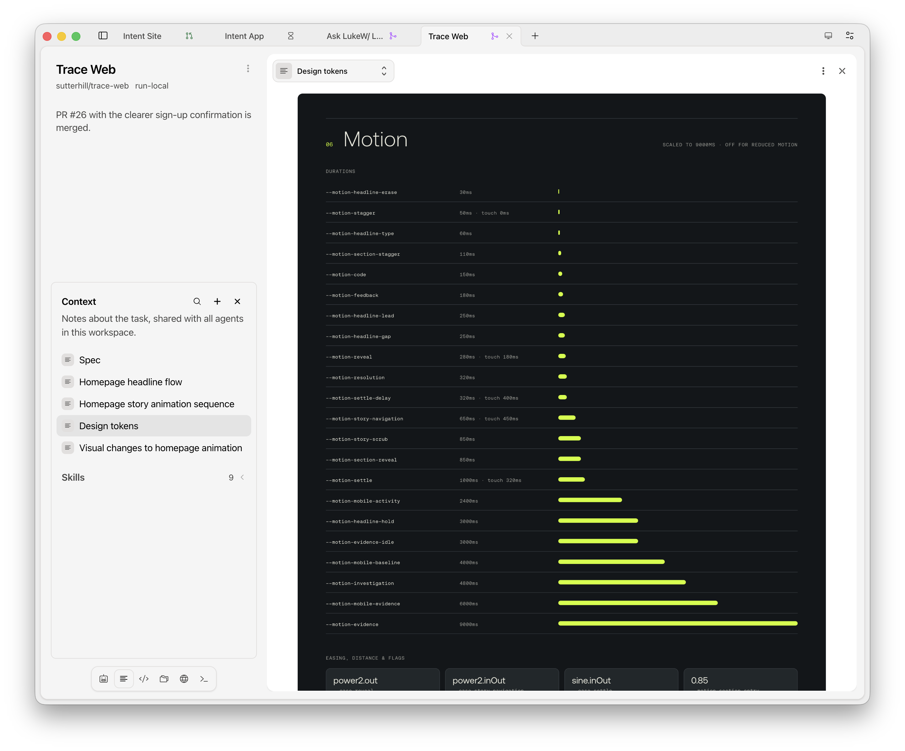 dynamic design system views in Intent