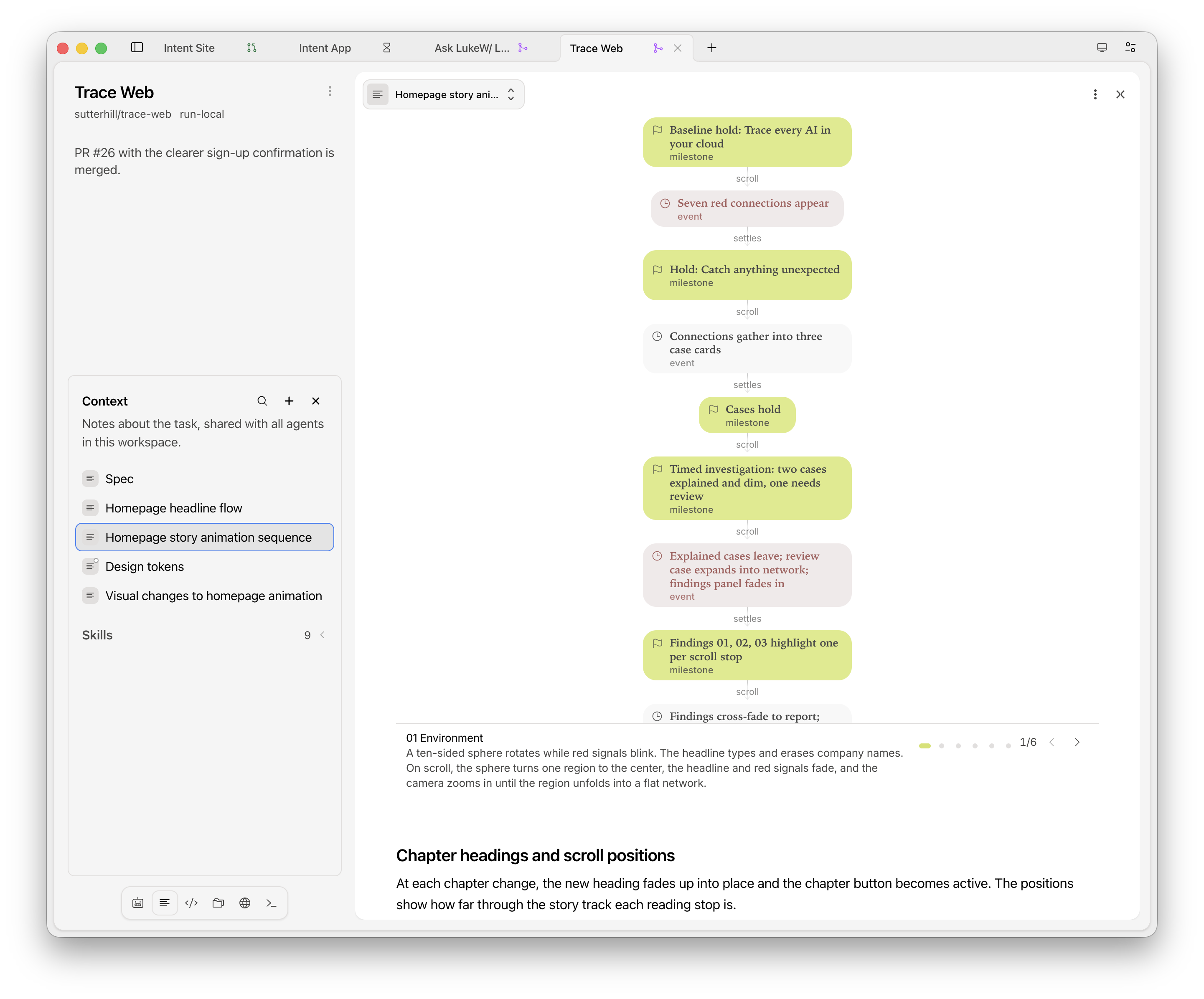 step by step diagram views of agent plans in Intent