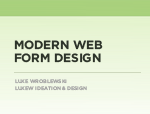 Modern Web Form Design