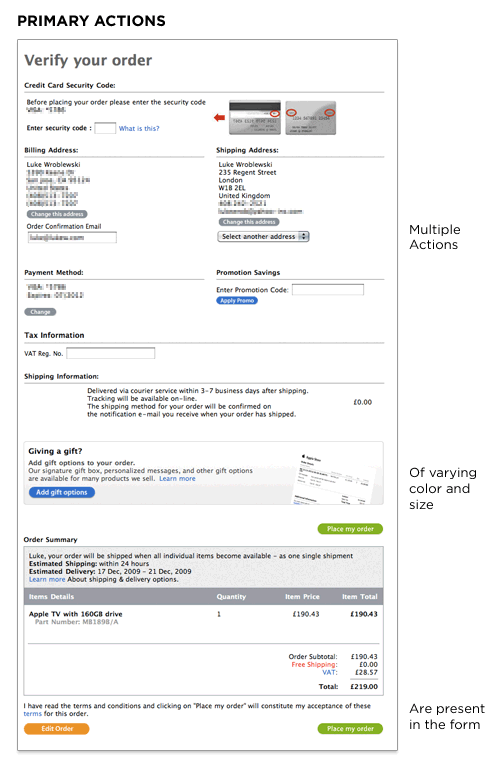 Apple's primary actions