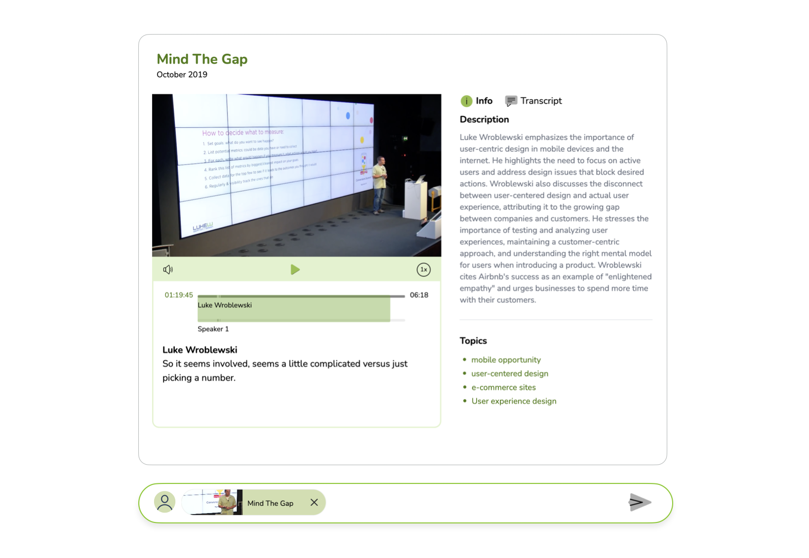 Ask Luke embedded video files