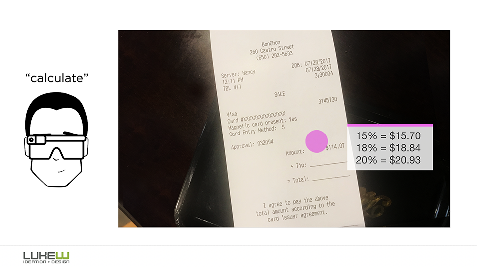 what would augment reality:  calculate tip