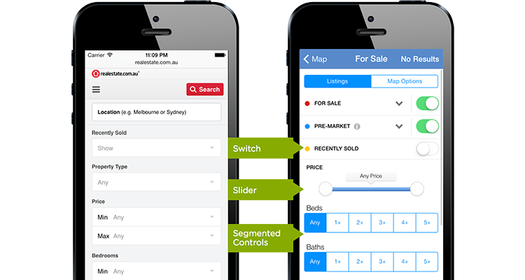 Alternatives to drop-down menus to consider in form design