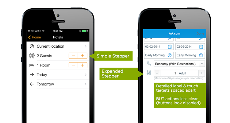 customizing steppers in forms