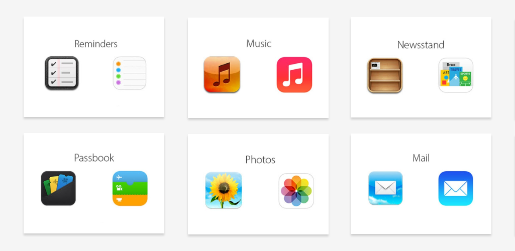 ios7 icon comparison