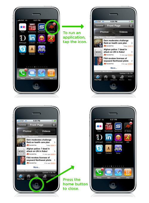 iphone app interactions