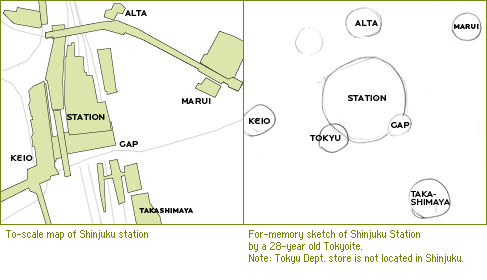 sketch of Shinjuku station