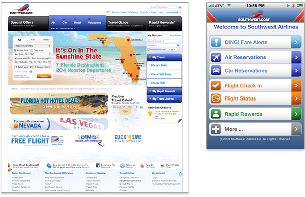 Mobile First Southwest comparison