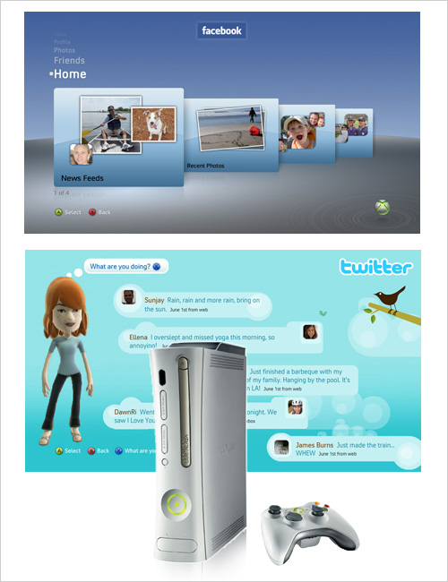 Facebook & Twitter on the Xbox 360