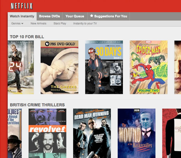 New Netflix box art on Web