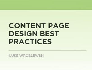Content page design best practices