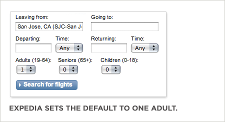 Expedia Smart Defaults