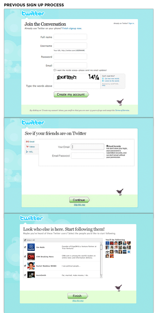 Twitter's signup flow